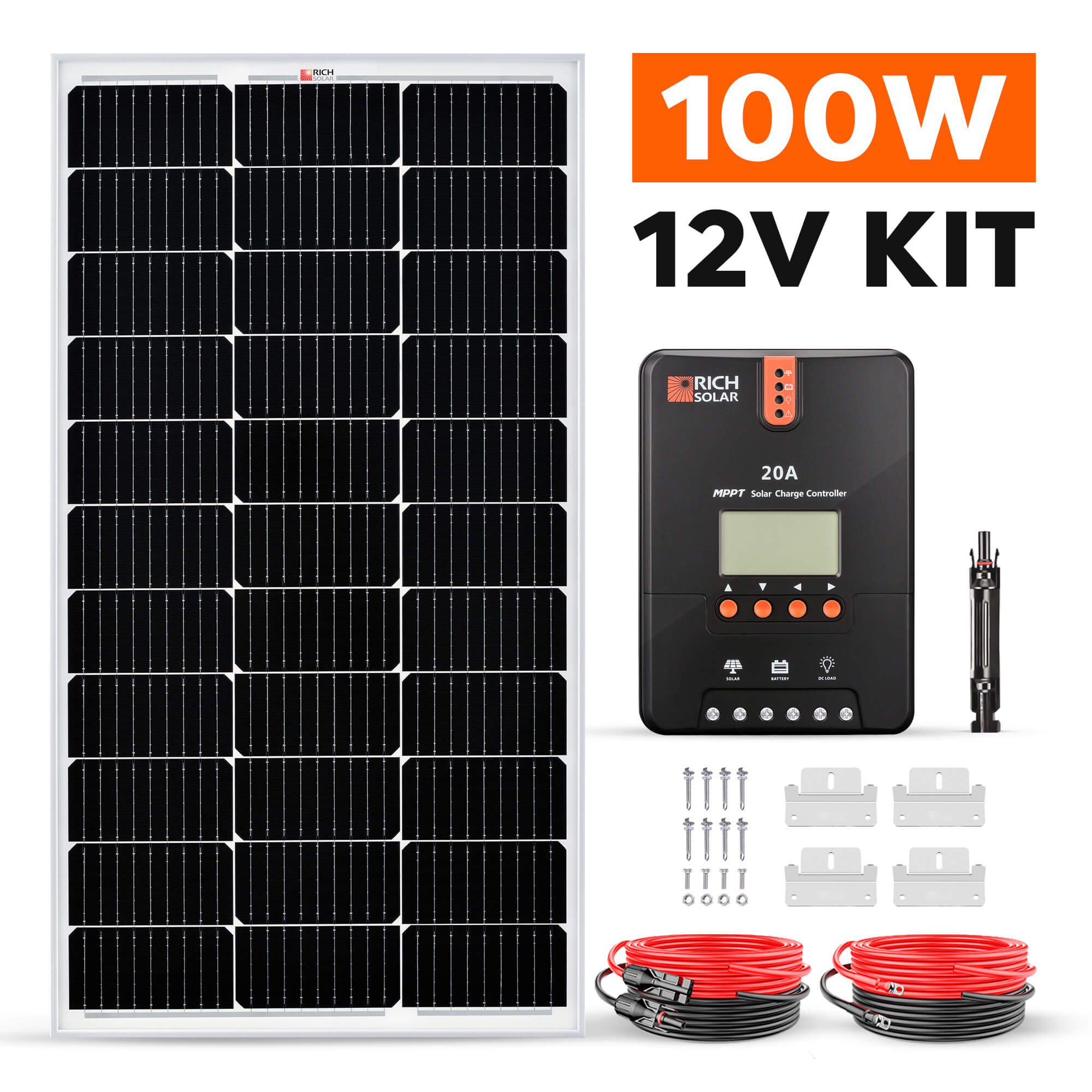 Rich Solar Renogy 100 Watt Solar Panel Kit With Charger