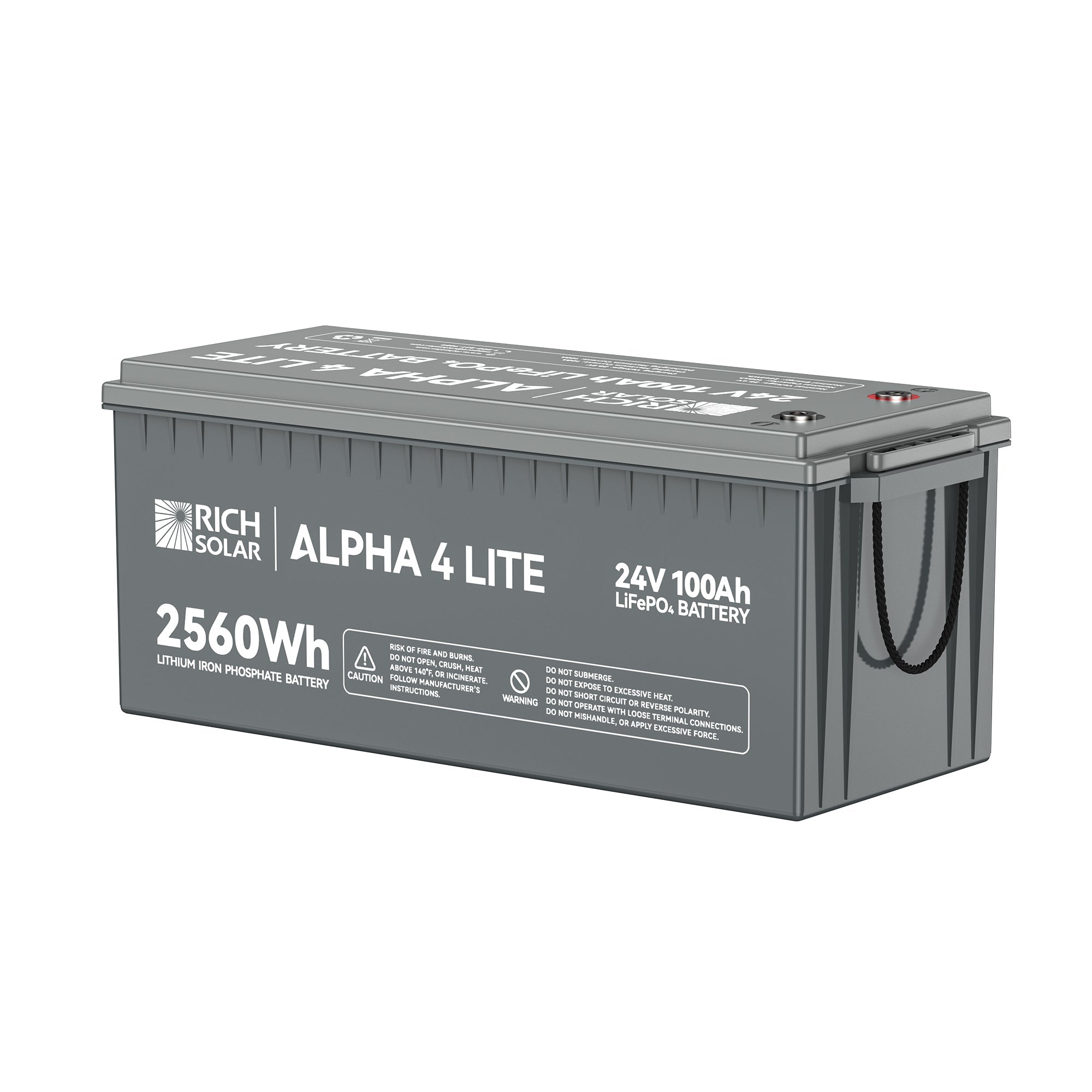 Rich Solar Alpha 4 Lite 24V 100Ah LiFePO4 Battery Fast Charging 4000 Cycles