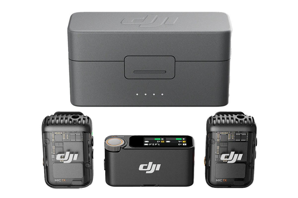 DJI Mic 2 Wireless Microphone System/Recorder for Camera & Smartphone (2TX + 1RX + Charging Case)