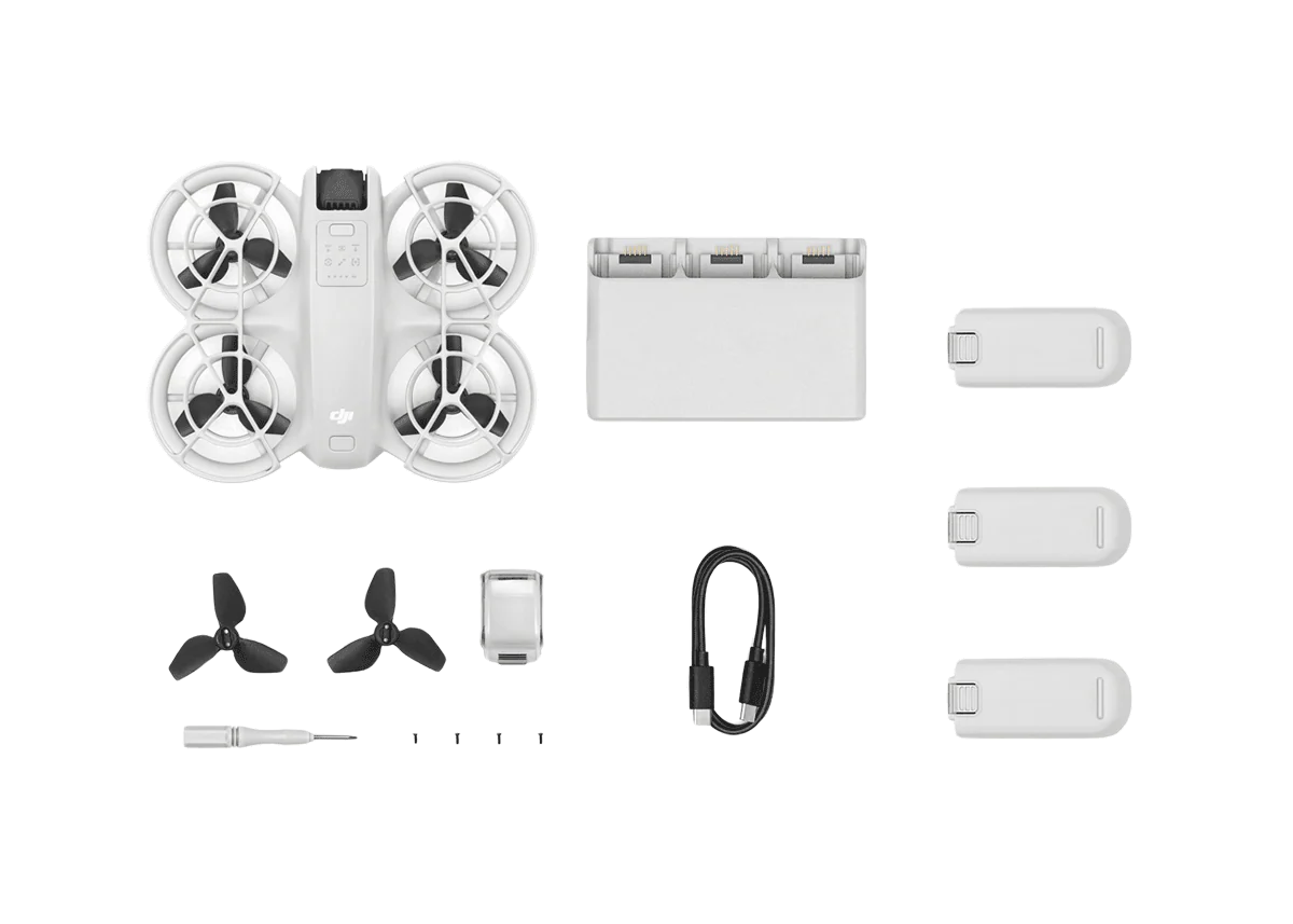 DJI Neo Combo - Palm-Sized 4K Stabilized Video Drone with 3 Batteries