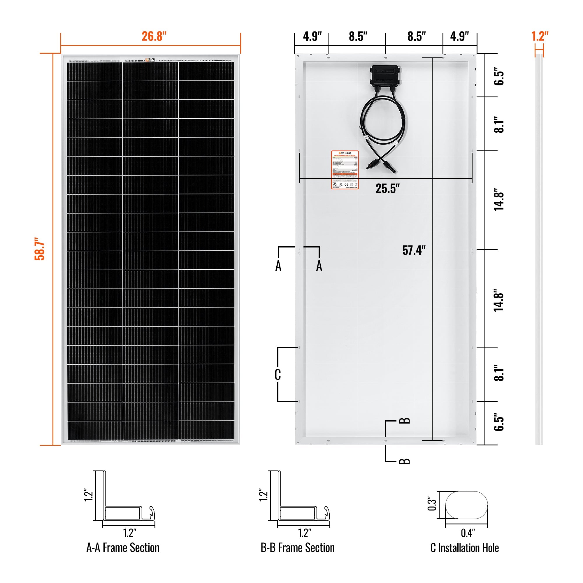 Rich Solar Renogy 200W 24V Solar Panel For RVs And Off Grid Use