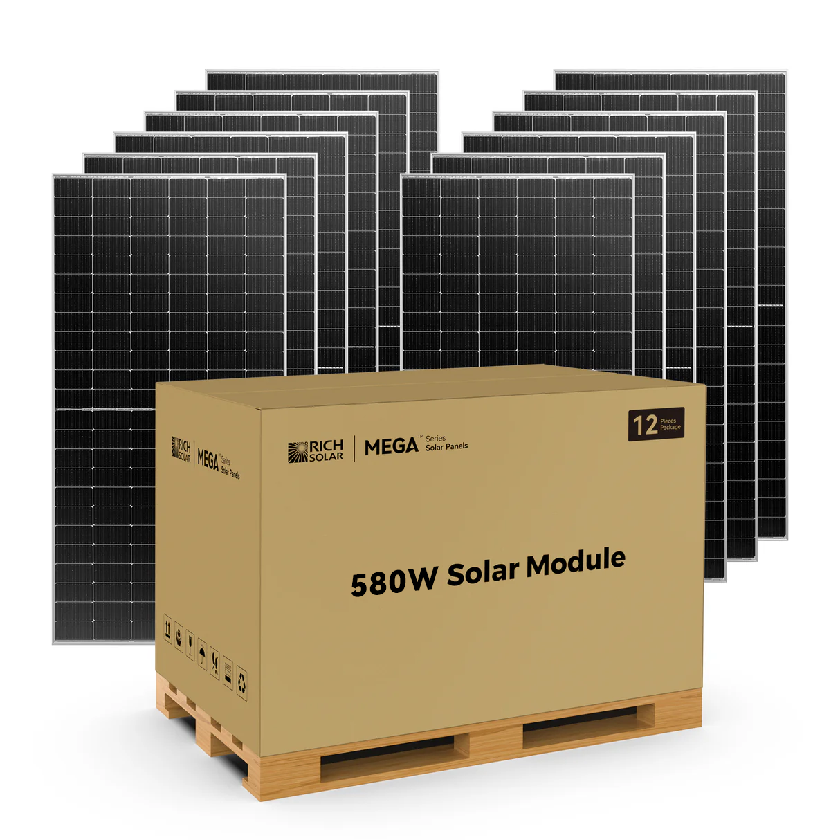 Rich Solar MEGA 580 BIFACIAL Solar Panel 580W UL Certified 25 Year Warranty
