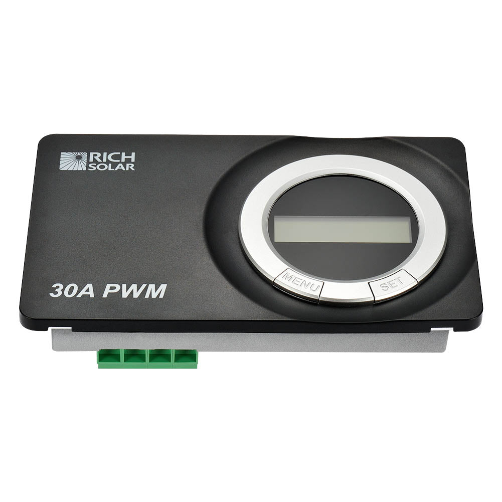 Rich Solar Renogy 30A PWM Solar Charge Controller 12V 24V Flush Mount