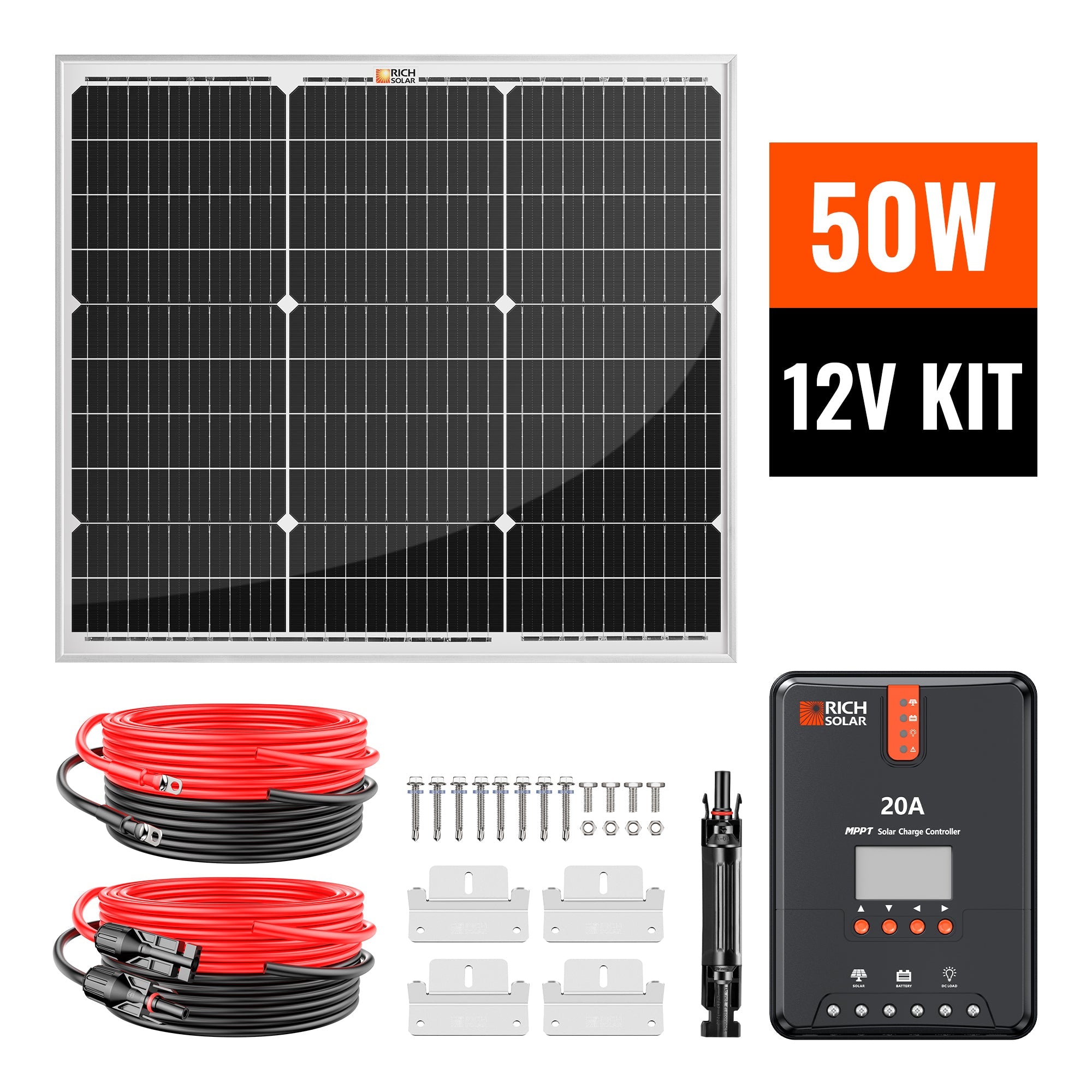 Rich Solar Renogy 50 Watt Solar Panel Kit With MPPT Charge Controller