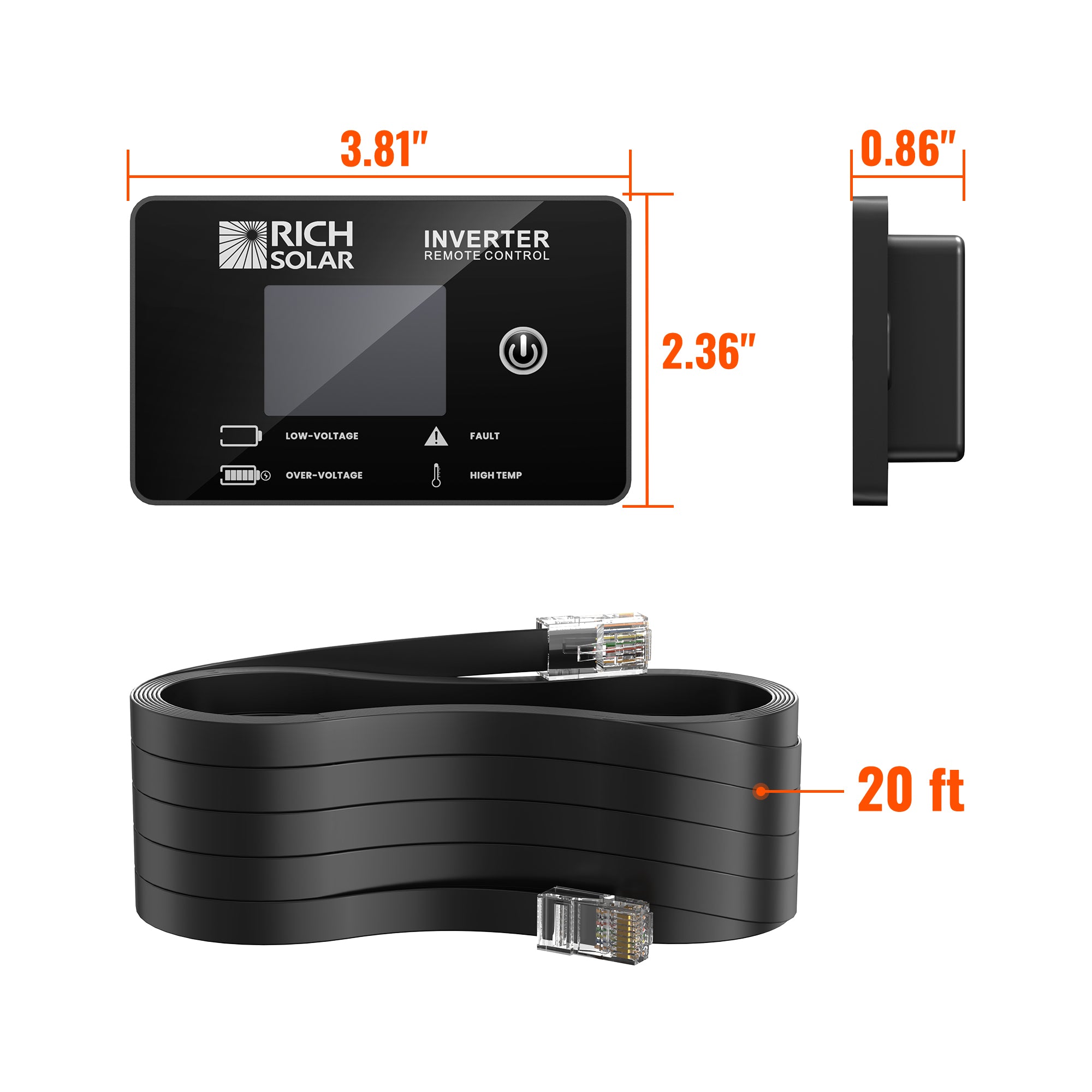 Rich Solar Nova Pure Series Smart LCD Inverter Remote Control