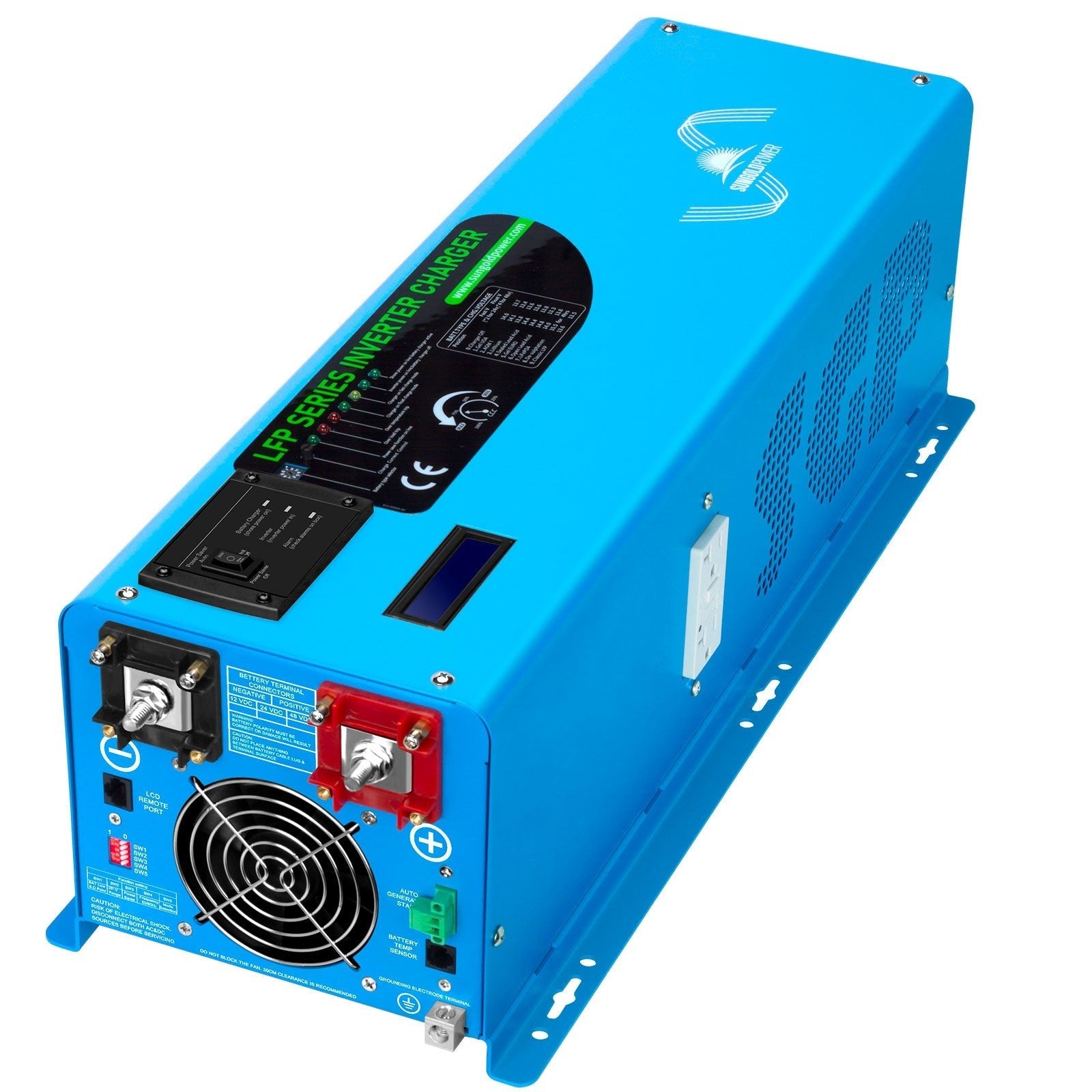 SunGoldPower 2000W/ 3000W/ 4000W DC 12V Pure Sine Wave Inverter With Charger