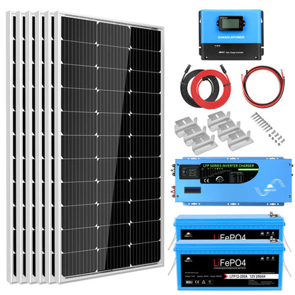 SunGoldPower Off Grid Solar Kit 3000W Inverter 12VDC SGKPRO3