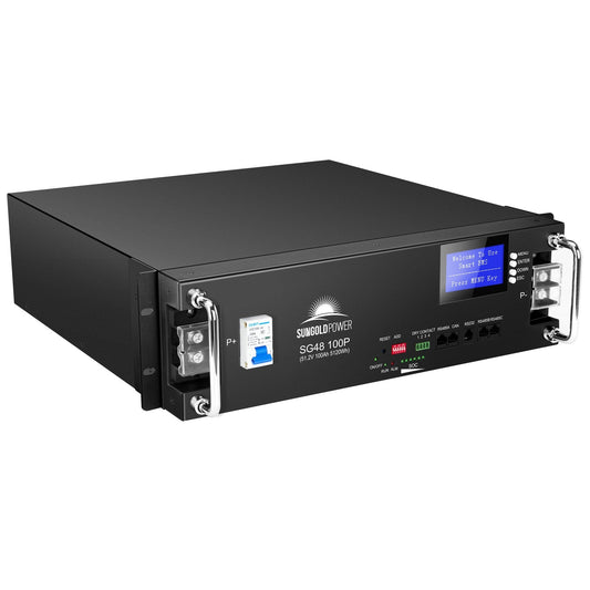 SunGoldPower 48V 100AH Server Rack LiFePO4 Lithium  Battery SG48100P UL1973  UL9540A