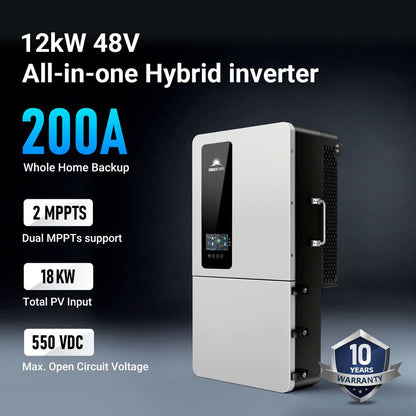 SunGoldPower Hybrid Solar Inverter Whole Home Backup 12KW 48V SGS12K18MAX