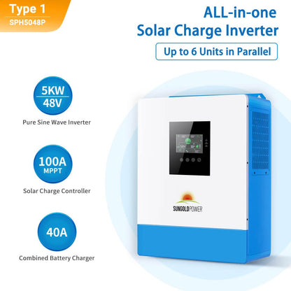 SunGoldPower Solar Charger Inverter 5000W 48V