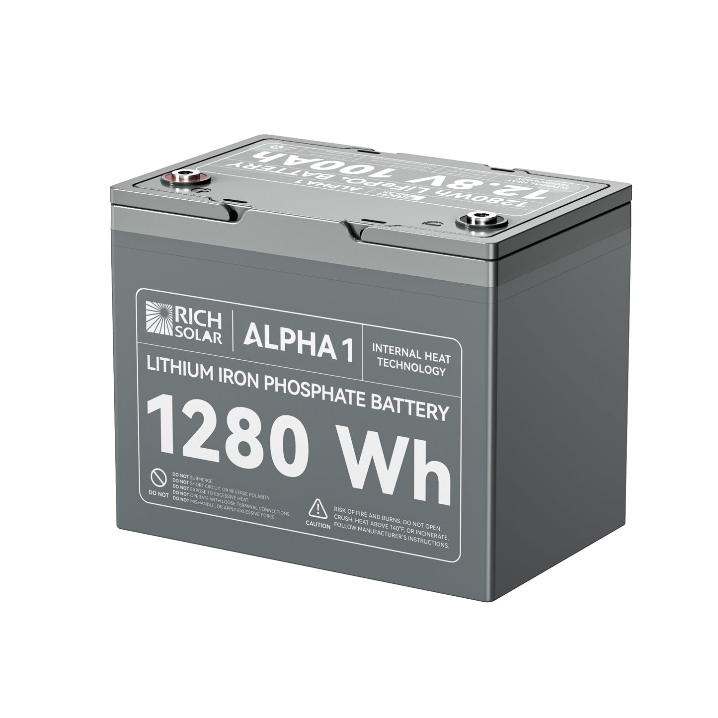 Rich Solar Alpha 1 LiFePO4 Battery 100Ah With Bluetooth And Internal Heater