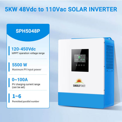 SunGoldPower Solar Charger Inverter 5000W 48V