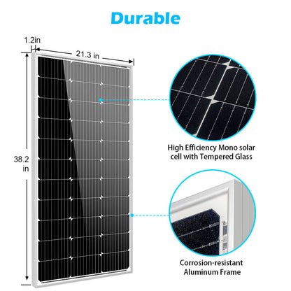 SunGoldPower Monocrystalline Solar Panel 100 Watt