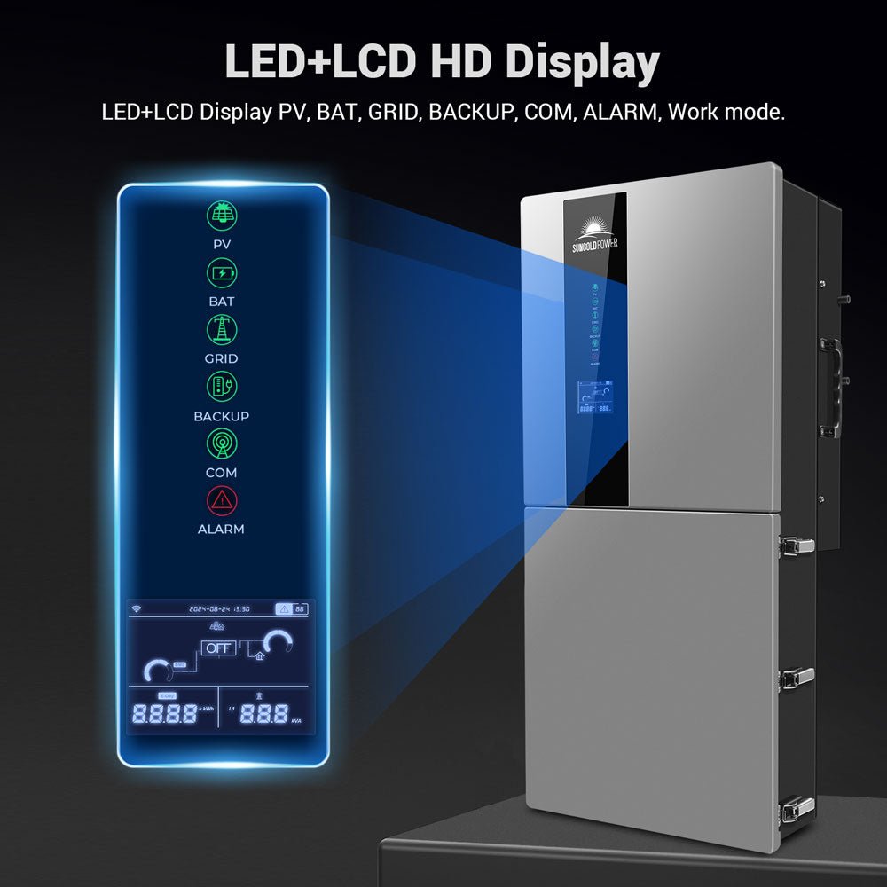 SunGoldPower Hybrid Solar Inverter Whole Home Backup 11.4KW 48V SGN11K15PRO