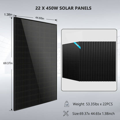 SunGoldPower Off Grid Solar Kit 13000W 48VDC SGR13K25E