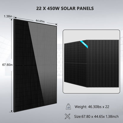 SunGoldPower Off Grid Solar Kit 13000W 48VDC SGR13K25E
