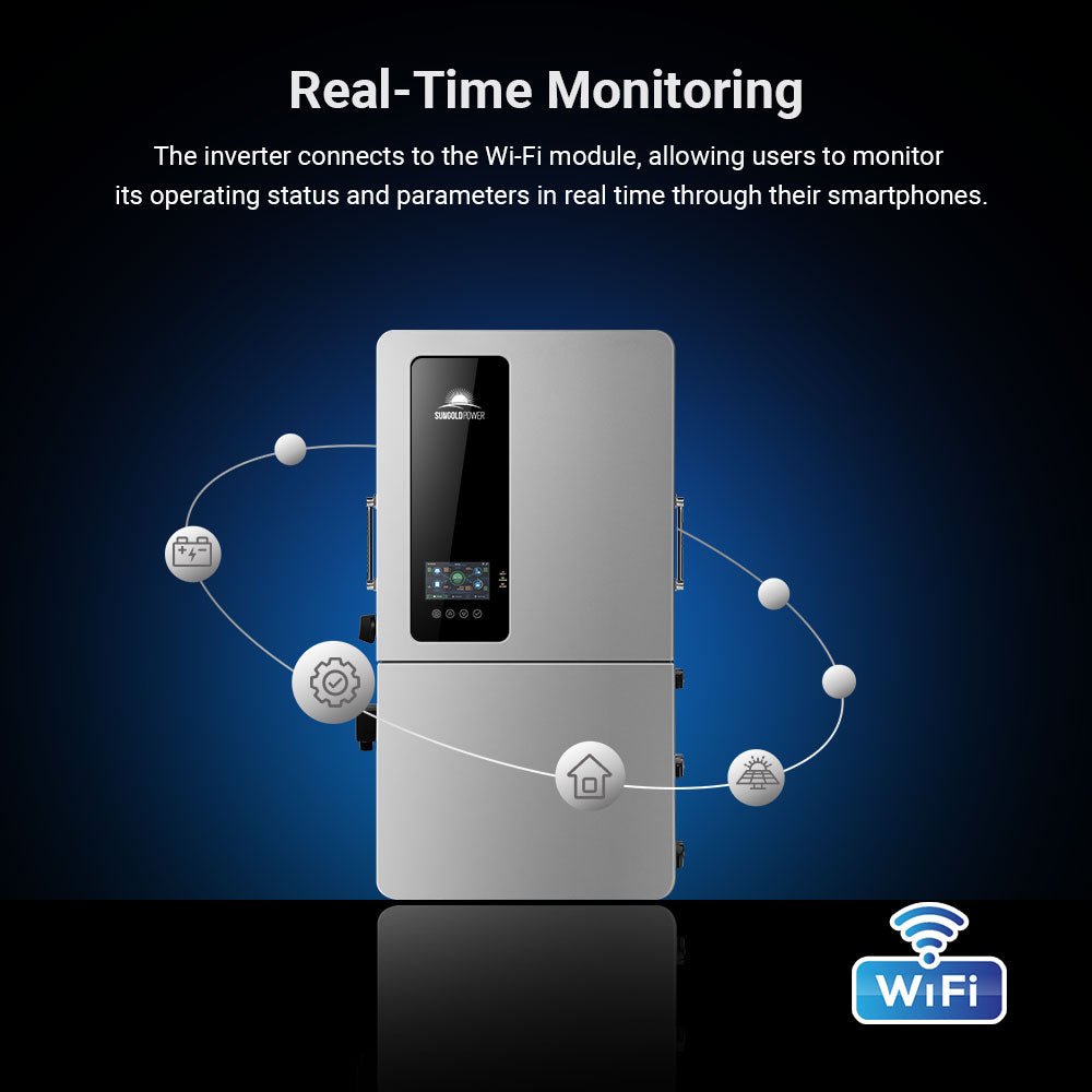 SunGoldPower 12KW 48V All-in-one Hybrid Solar inverter | Whole Home Backup (200A)| SGS-12K18MAX