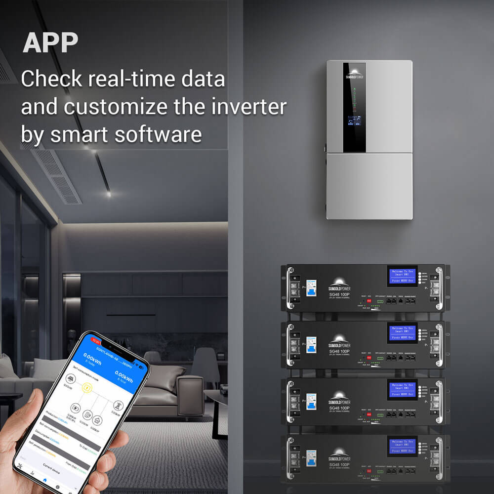 SunGoldPower 22.8KW Hybrid Inverter 48V Split Phase SGN11.4KHB-48 (2 UNITS PARALLEL)