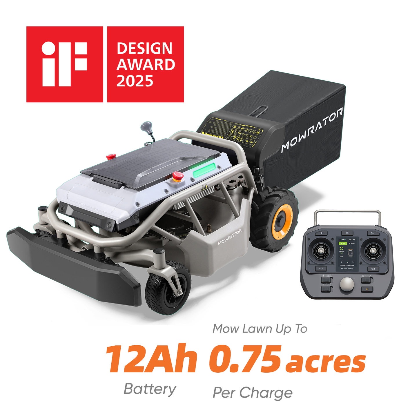 Mowrator Lawn Mower Bundle MaintenanceFree S1 2WD 12Ah