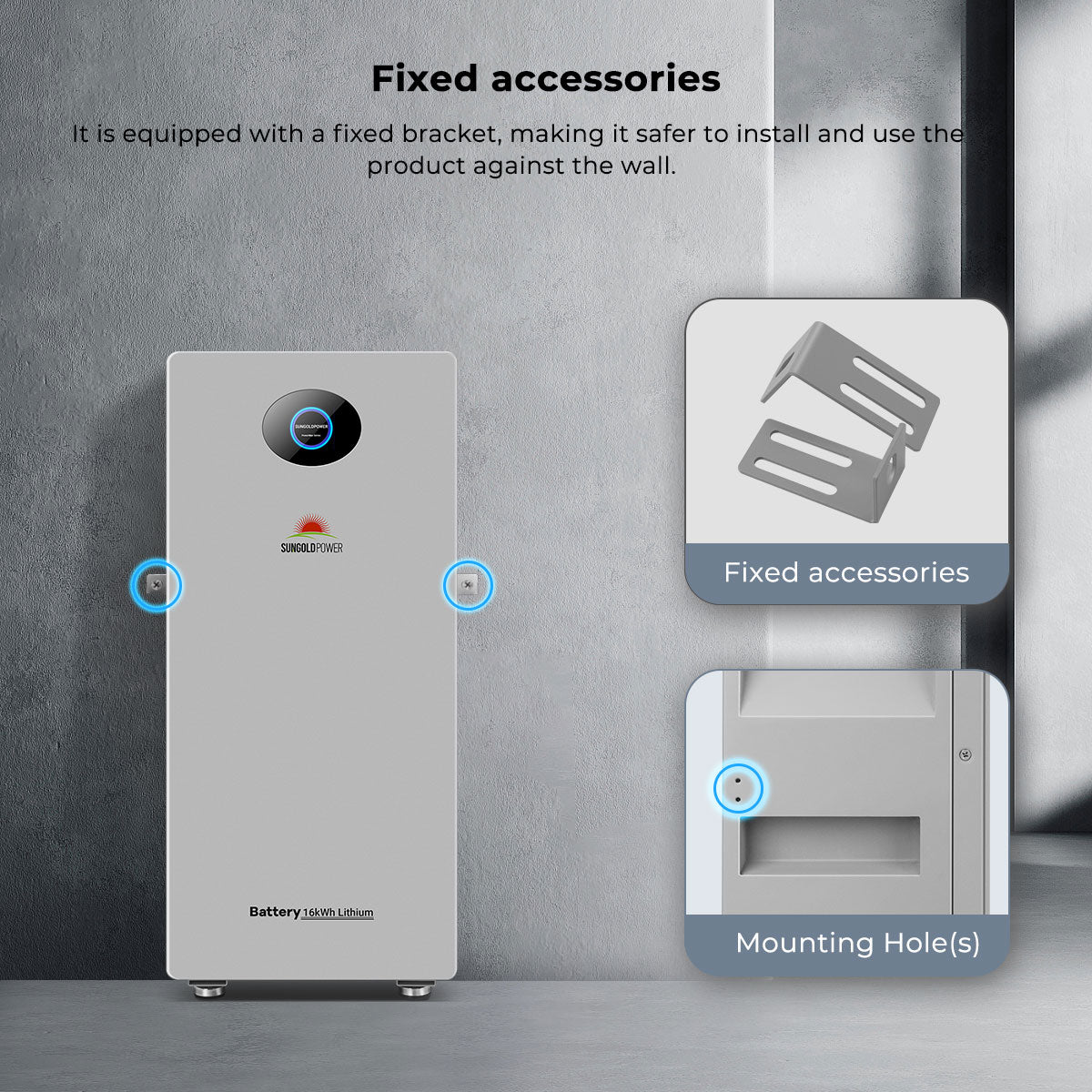 SunGoldPower PowerMax 51.2V 314AH Outdoor Energy Storage Battery UL1973 & UL9540A CEC Listed