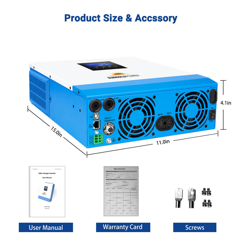 SunGoldPower Solar Inverter Charger 3000W 24V