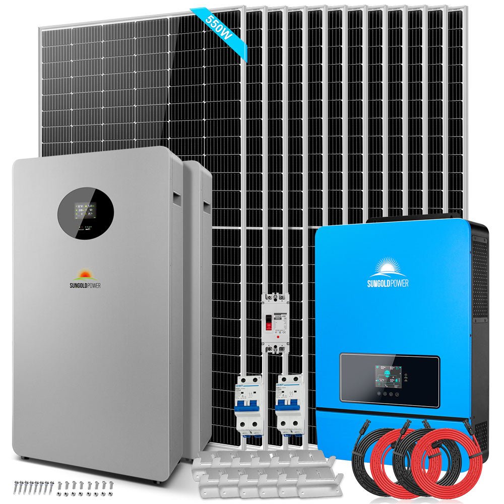 SunGoldPower Off Grid Solar Kit 12 x 550 Watts SGR10K25S