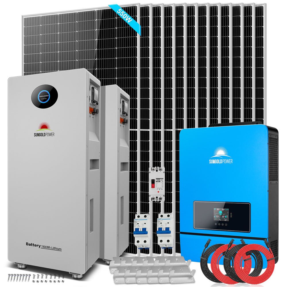 SunGoldPower Off Grid Solar Kit 12 x 550 Watts SGR10K25S