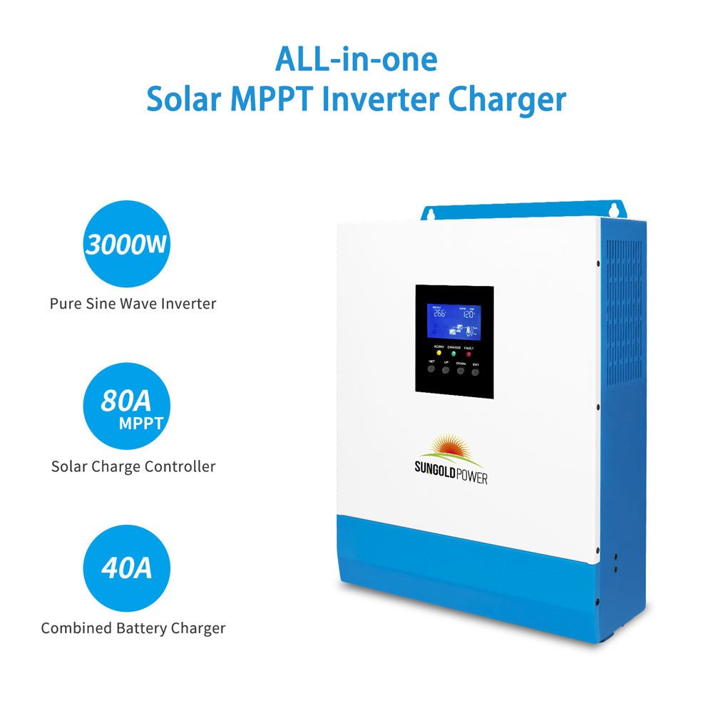 SunGoldPower Solar Inverter Charger 3000W 24V