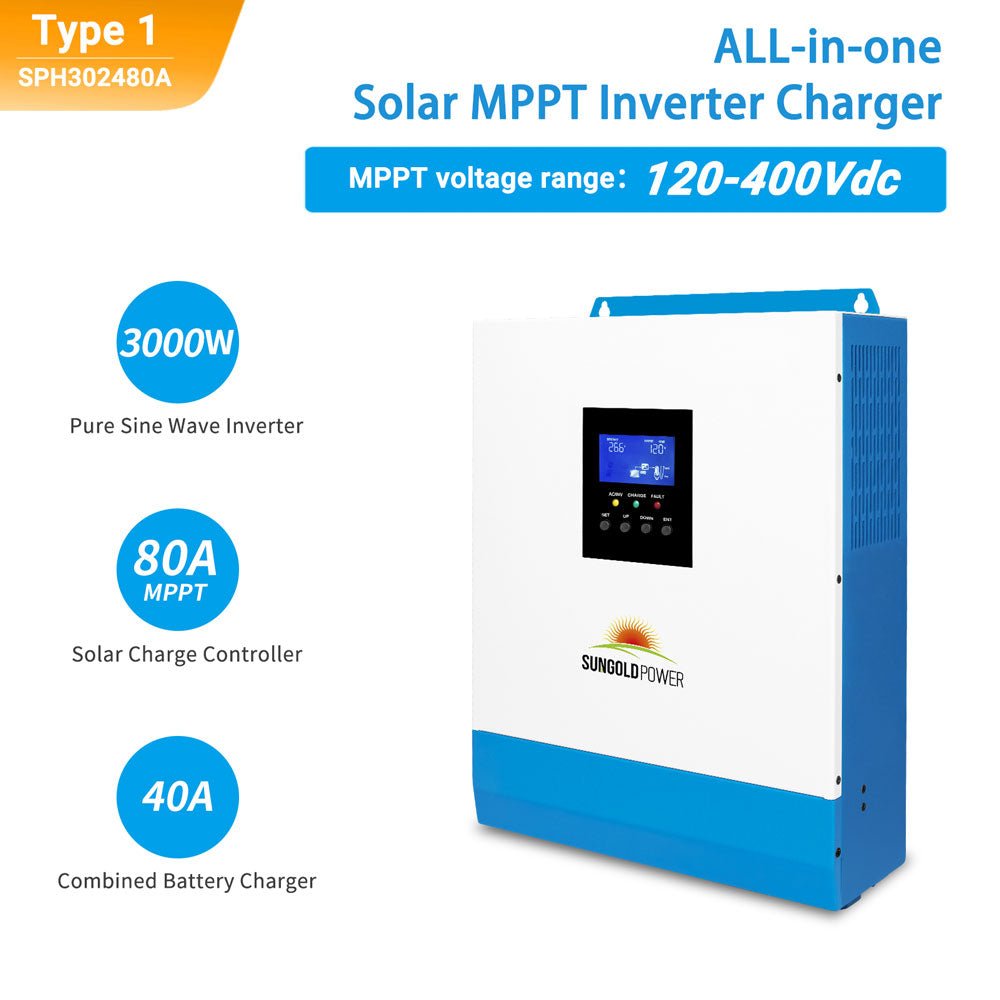 SunGoldPower Solar Inverter Charger 3000W 24V