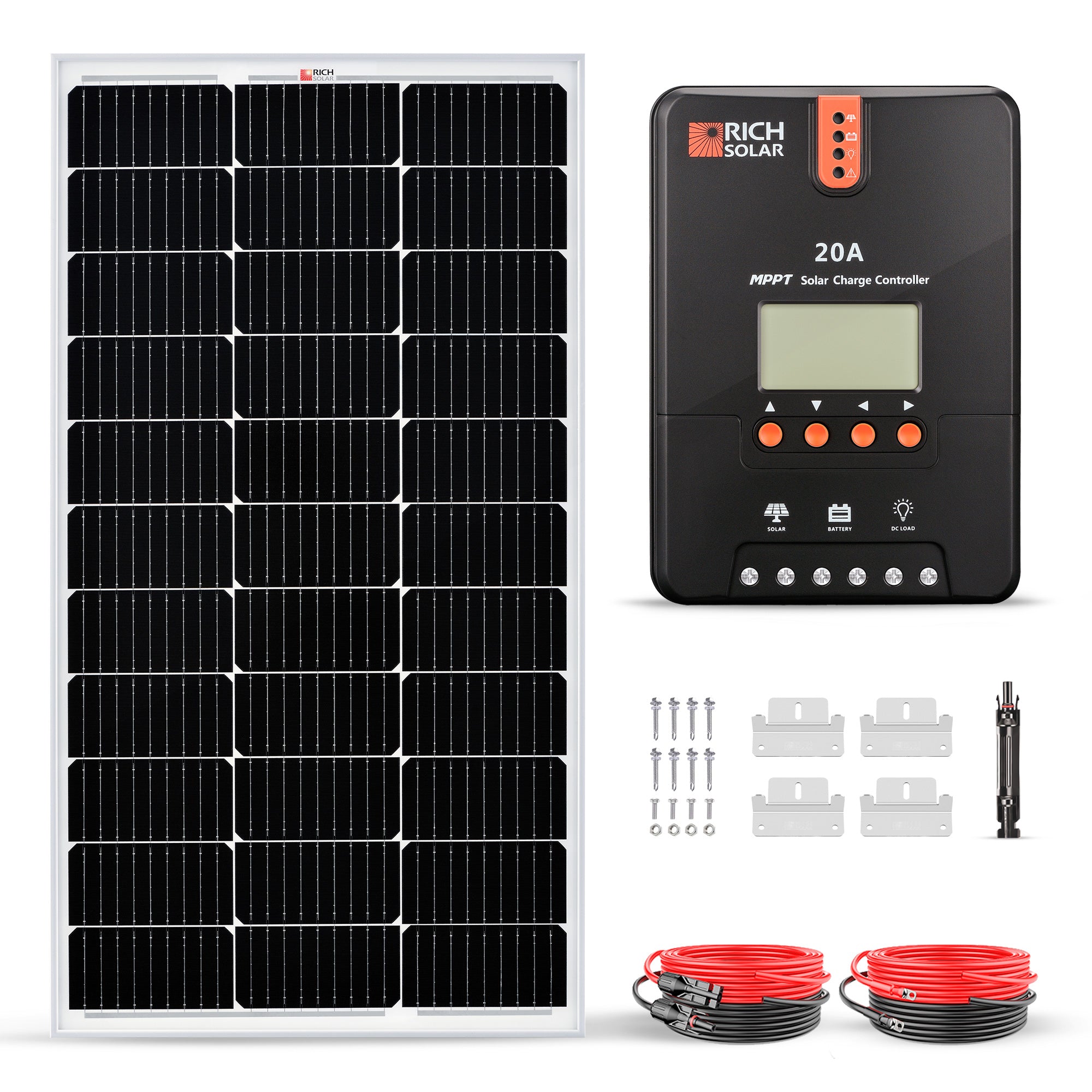 Rich Solar Renogy 100 Watt Solar Panel Kit With Charger