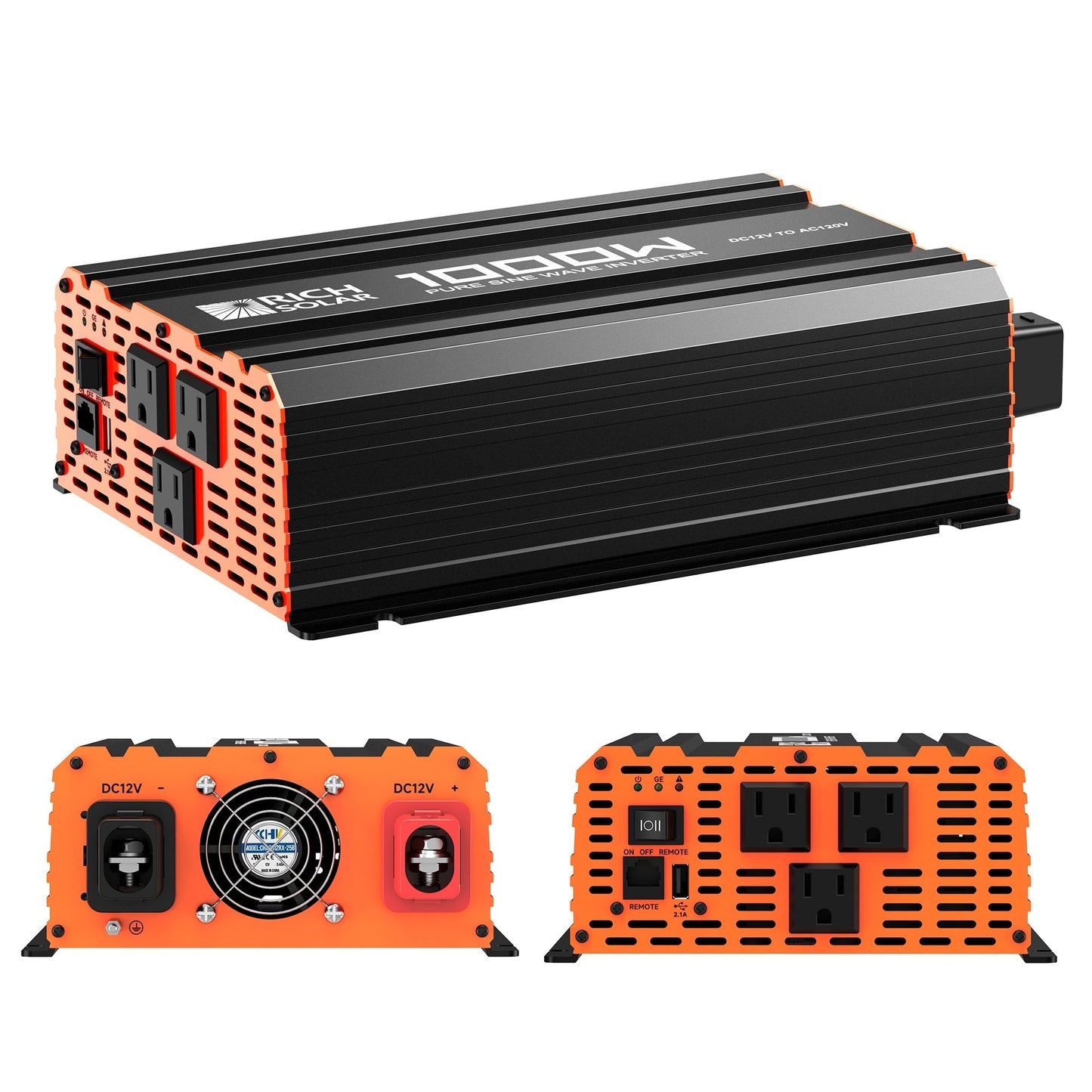 Rich Solar Nova Pure 1K 1000W 12V Pure Sine Wave Power Inverter