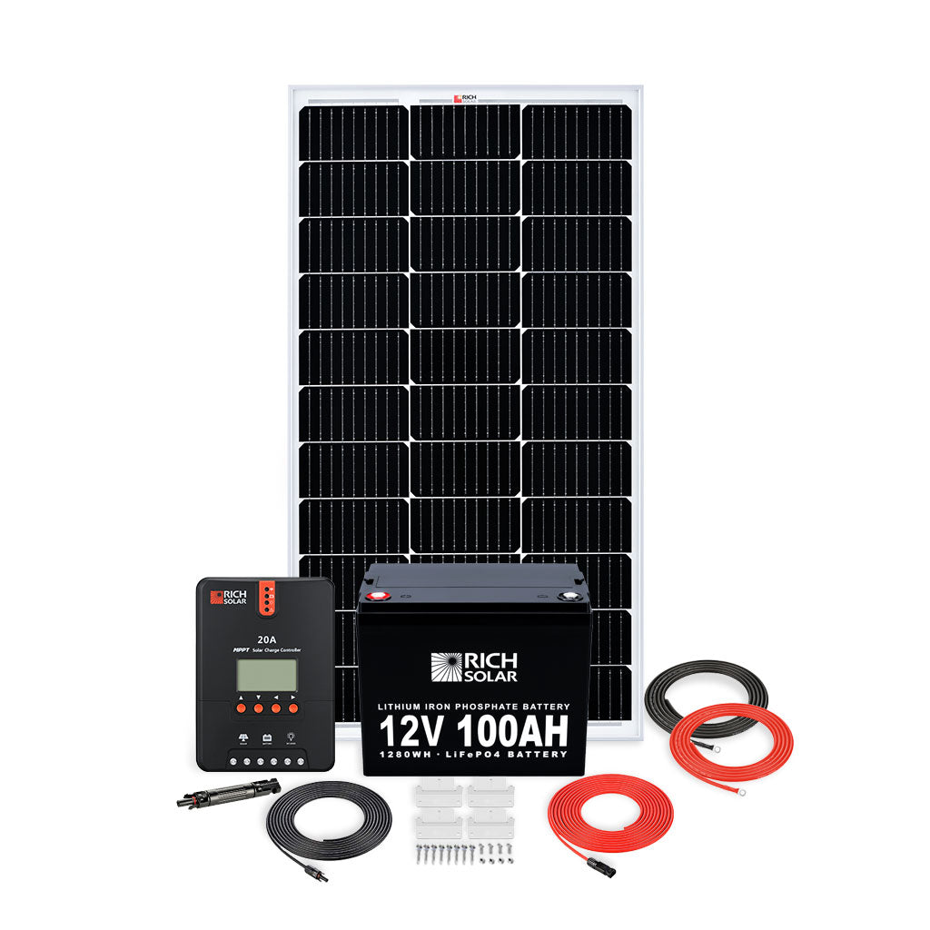 Rich Solar Renogy 100W RV Solar Kit With Charge Controller