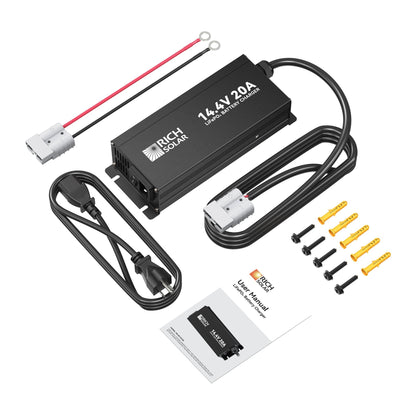 Rich Solar Noco LiFePO4 Battery Charger 12V 20A With Universal Voltage