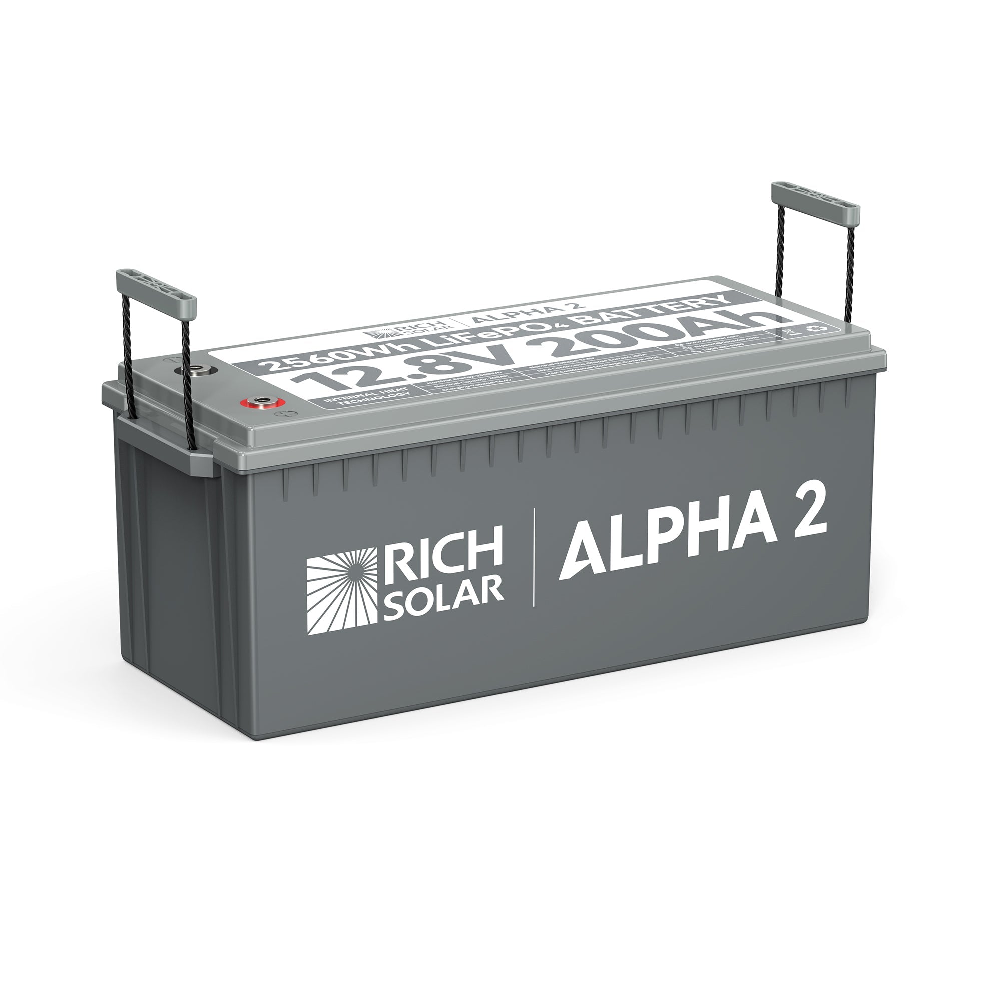Rich Solar Alpha 2 12V 200Ah LiFePO4 Battery With Bluetooth And Internal Heater
