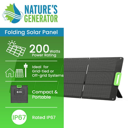 Natures Generator Folding Solar Panel 200W