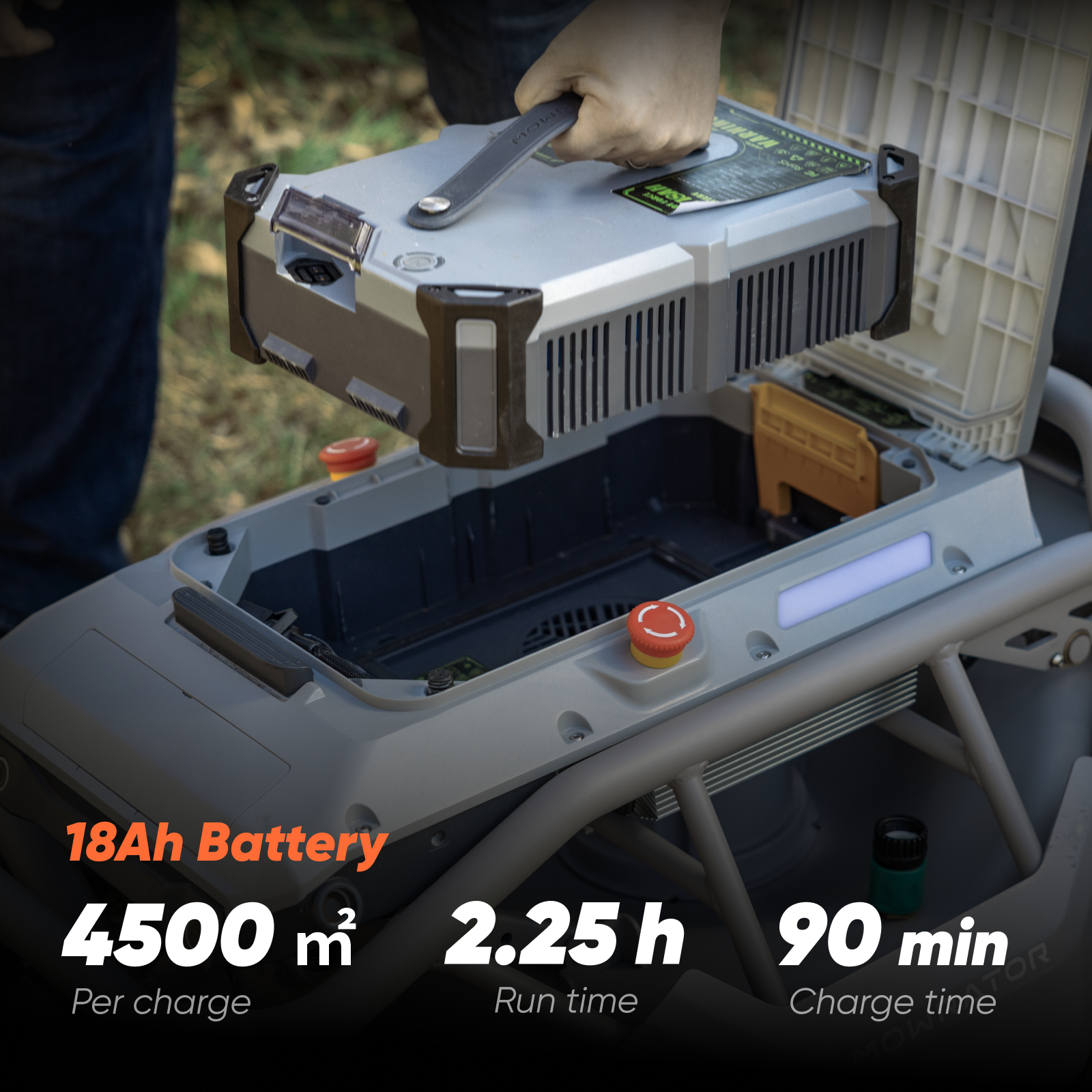 Mowrator S1 Remote Control Lawn Mower 4WD 85% Slope(Wide Wheels Edition)