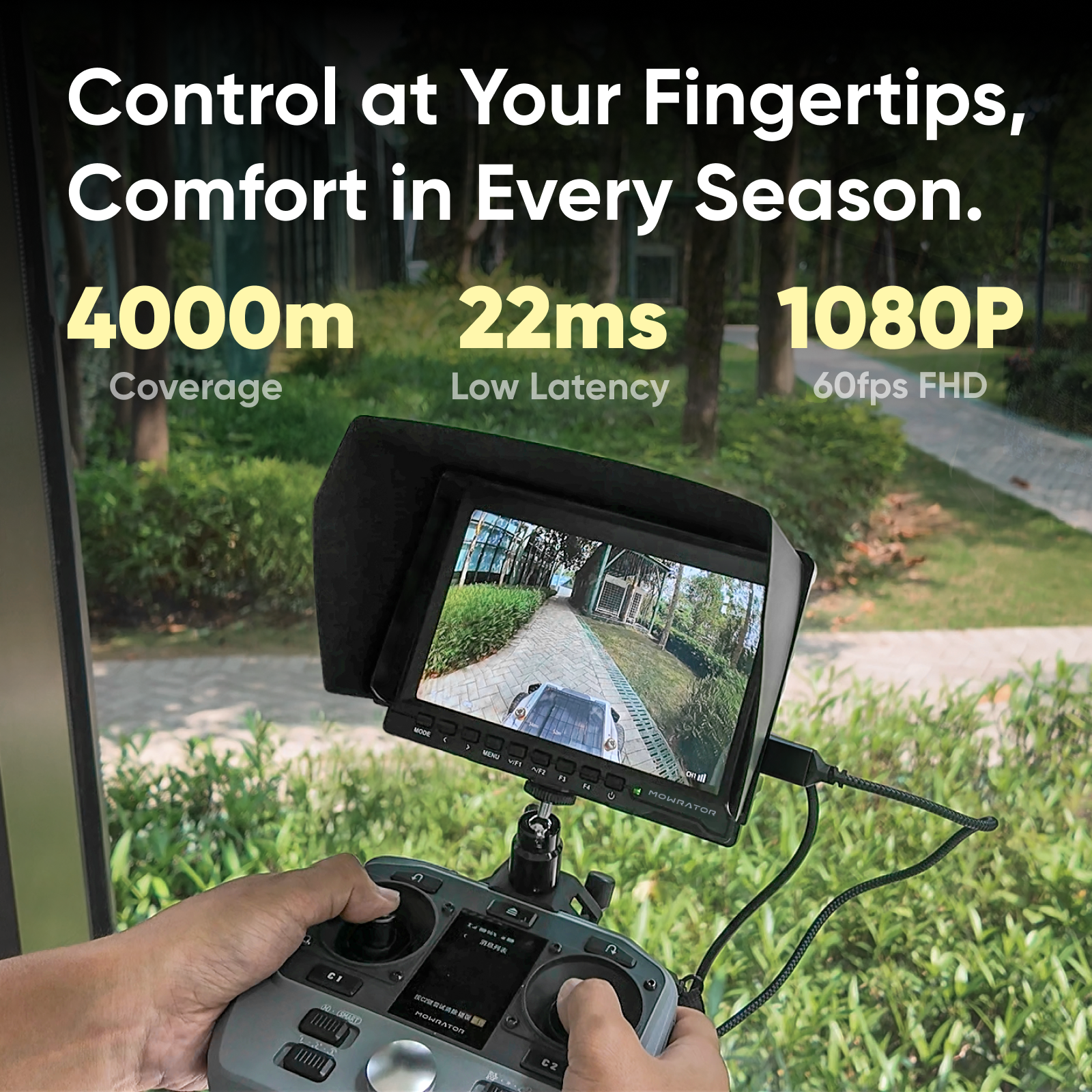 Mowrator IndoorMow Bundle: S1 4WD Lawn Mower+MOWFUN FPV