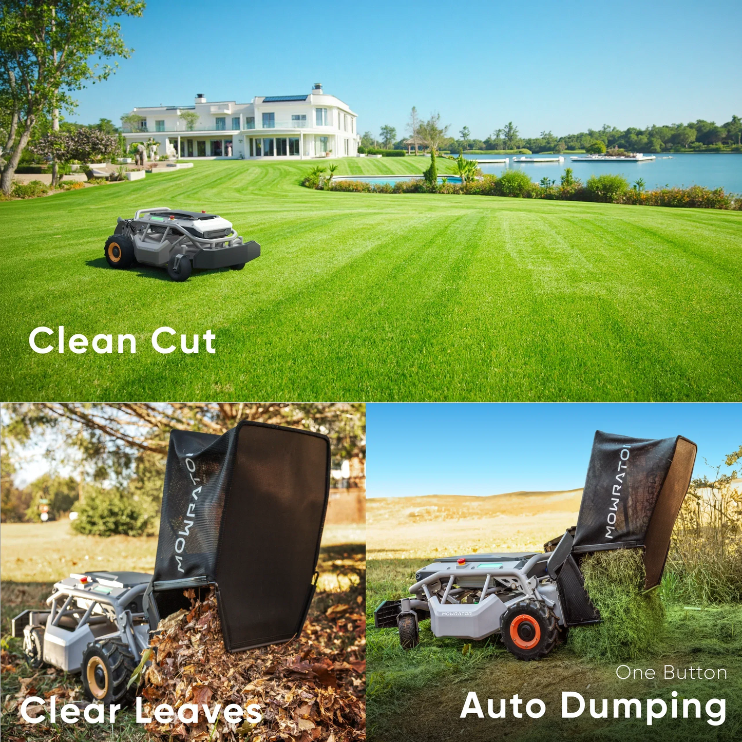 Mowrator Lawn Mower Bundle Auto Dumping Bag + Mulching Blade S1 2WD