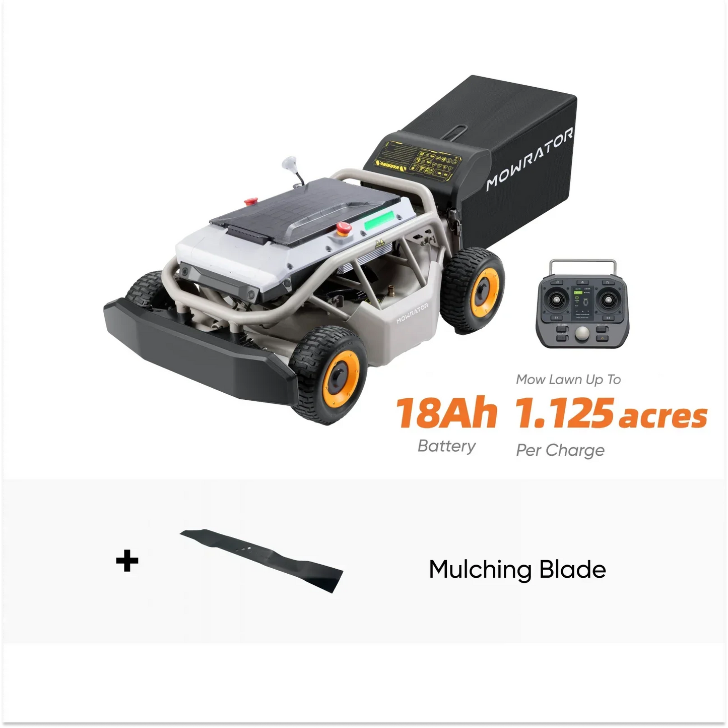Mowrator LeafVac Bundle 4WD RC Mower + Mulching Blade S1