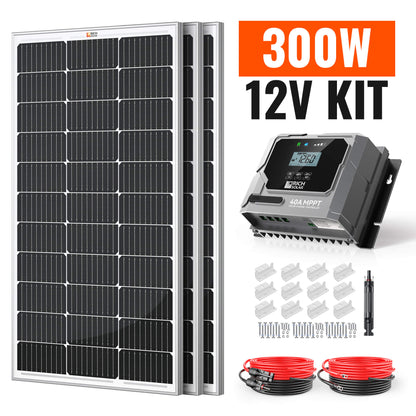 Rich Solar Renogy 300 Watt Solar Kit For Home Backup Power