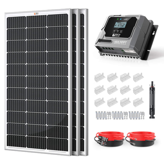 Rich Solar Renogy 300 Watt Solar Kit For Home Backup Power