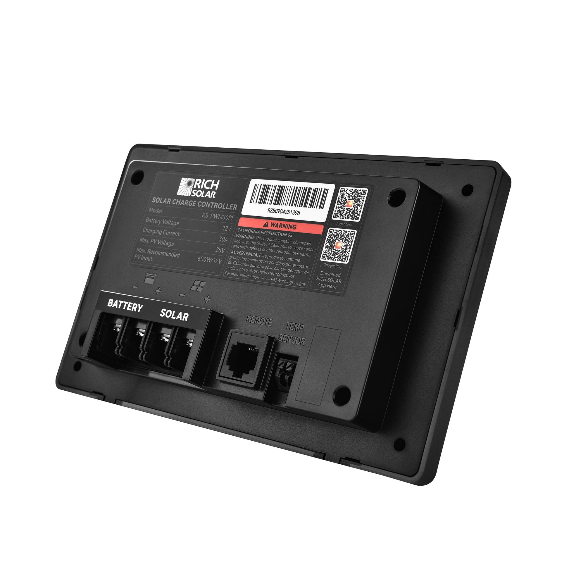 Rich Solar Bravo Air 30A Solar Controller With Bluetooth And Multi Protection