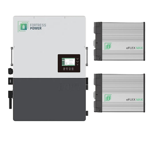 Fortress Power Envy 8kW All in One Hybrid Inverter + 2 eFlex Max 5.4 kWh Batteries Combo