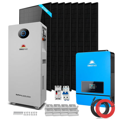 SunGoldPower OffGrid Solar Kit 8000W 48VDC SGR8K10E