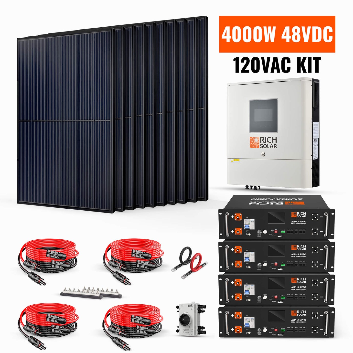 Rich Solar EG4 4000W Solar Inverter Kit For Home Power
