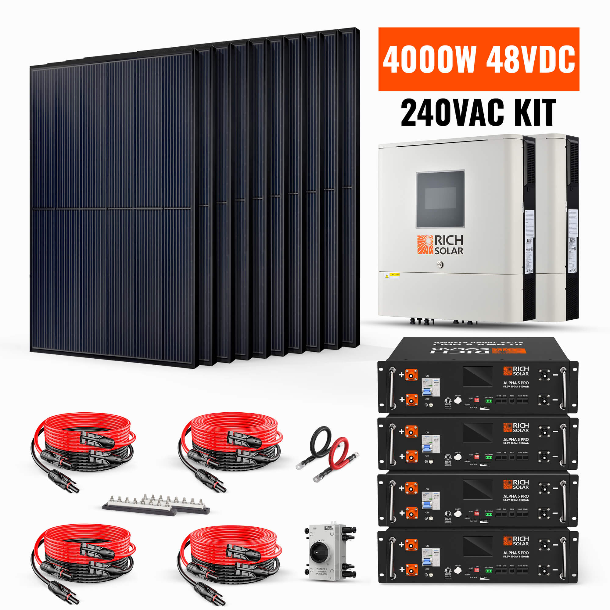 Rich Solar EG4 4000W Solar Inverter Kit For Home Backup Power