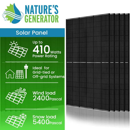 Natures Generator Solar Panel 410 Watt (10 Pack)