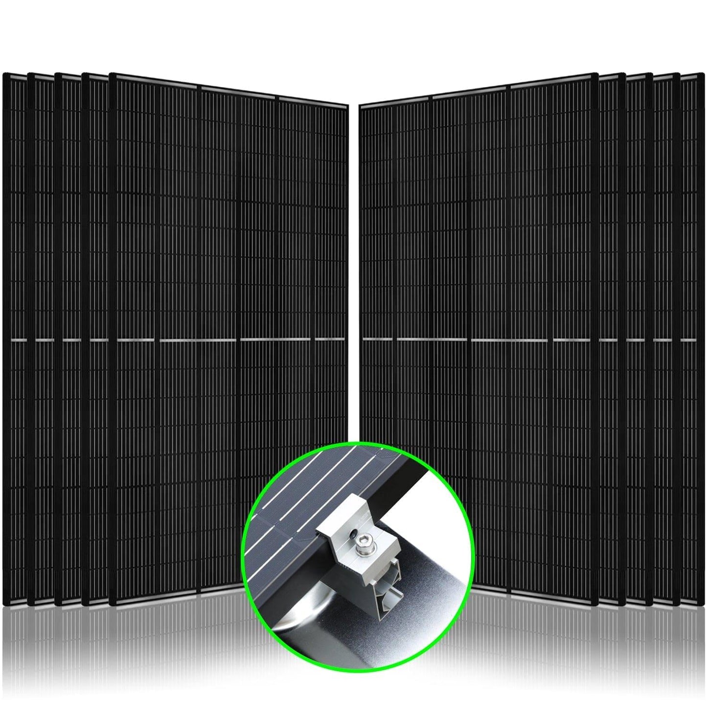 Natures Generator Solar Panel 410 Watt (10 Pack) With Mount Rack