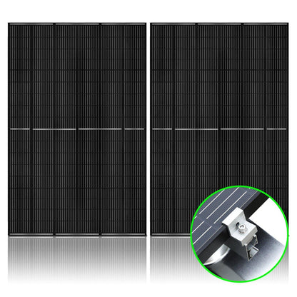 Natures Generator Solar Panel 410 Watt (2 Pack) With Mount Rack