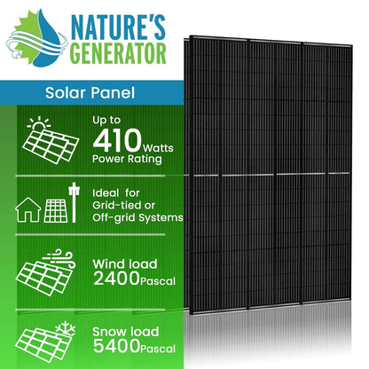 Natures Generator Solar Panel 410 Watt (4 Pack)